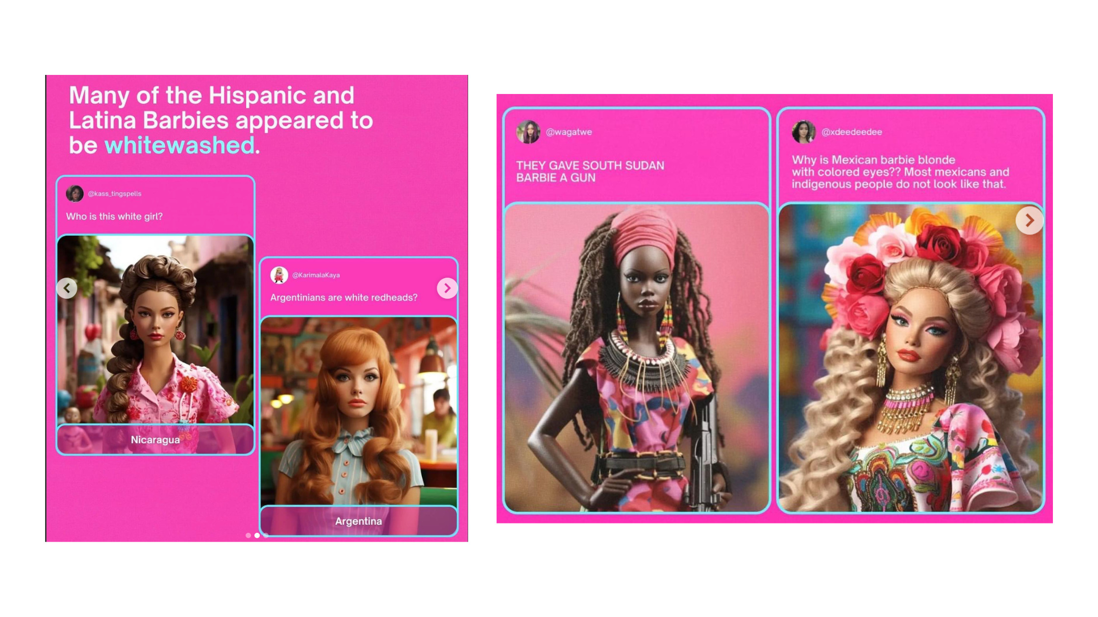 Culturally insensitive Barbie AI images 